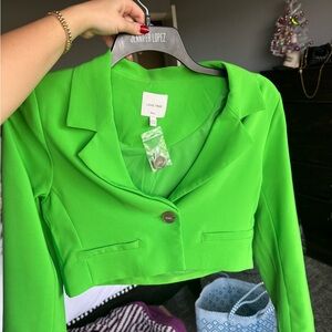 Love Tree Women's Bright Green Blazer